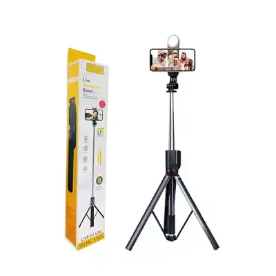 PLOKAMA LIVE-K9 Live Selfie Stand With Rechargeable Light (5.7...